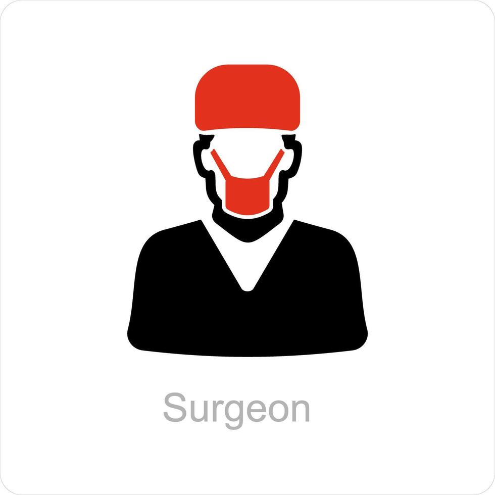 surgeon and doctor icon concept vector