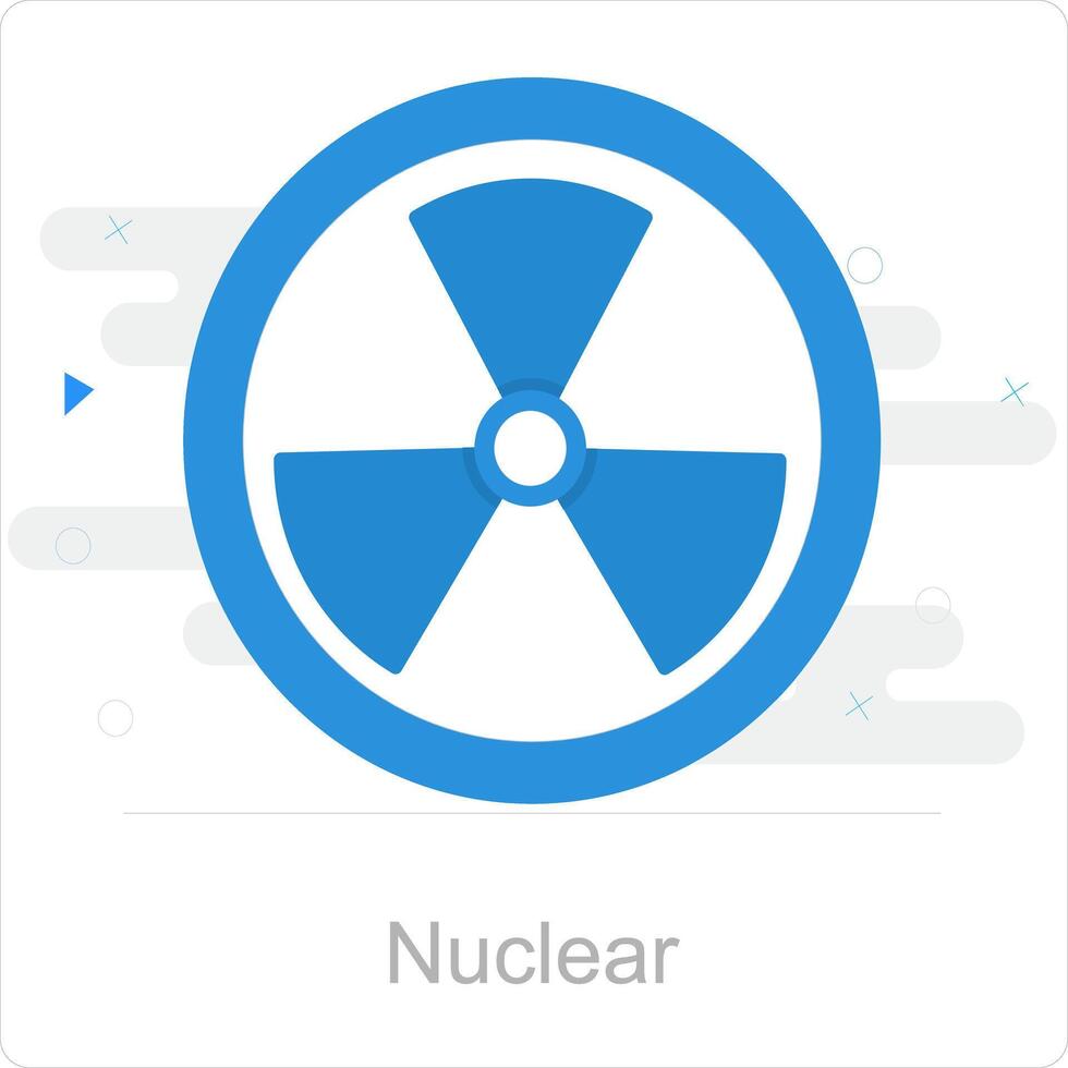nuclear y reactor icono concepto vector