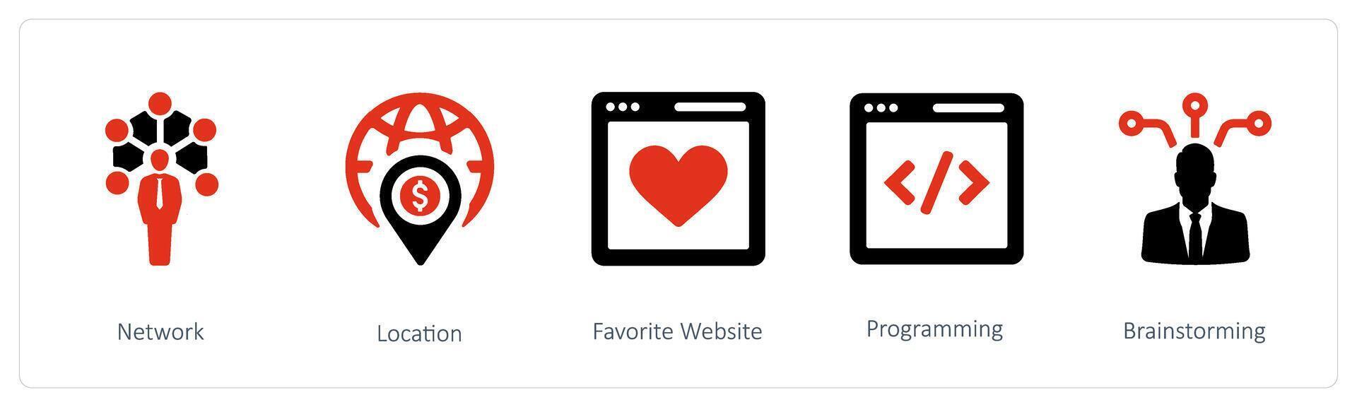 Network and  Favorite Website vector