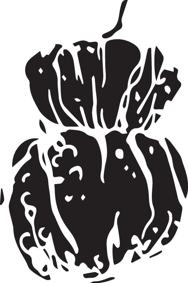 Hand drawn pumpkin for decorative design. Vintage pumpkin. vector