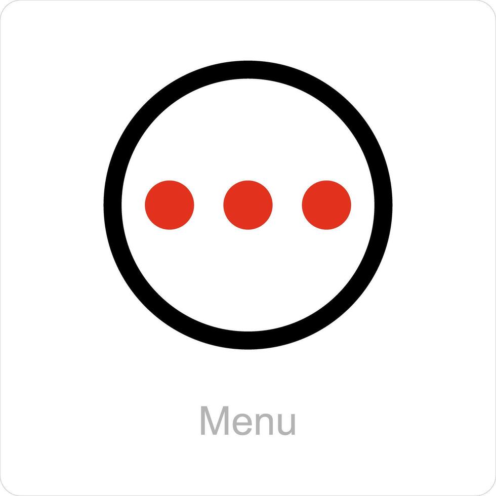 Menu and list icon concept vector