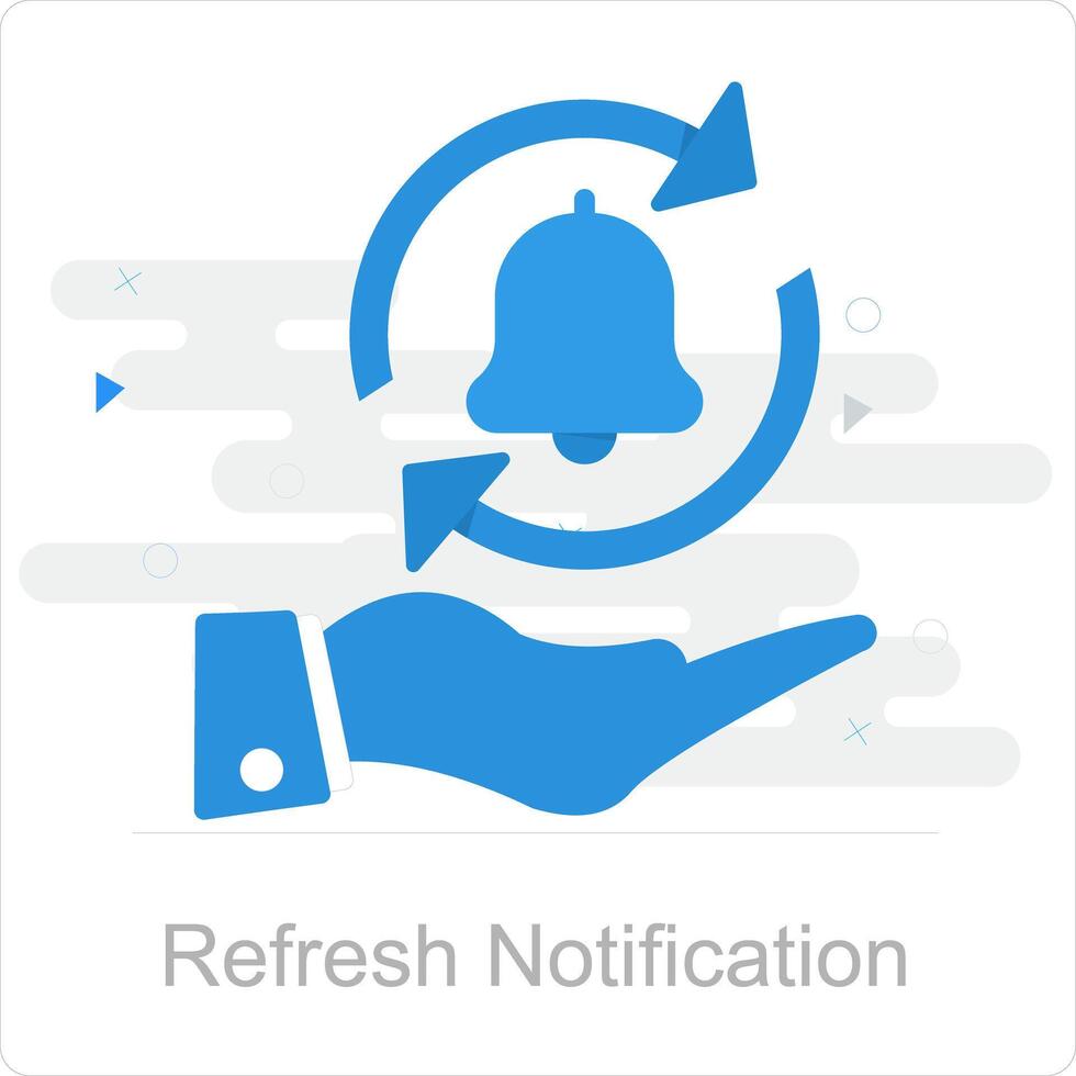 Refresh Notification and alert icon concept vector
