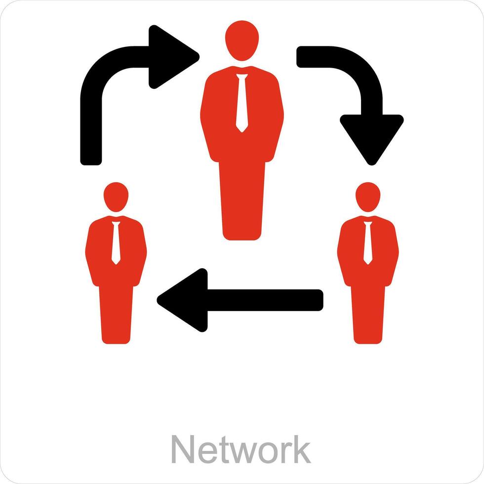 Network and link icon concept vector