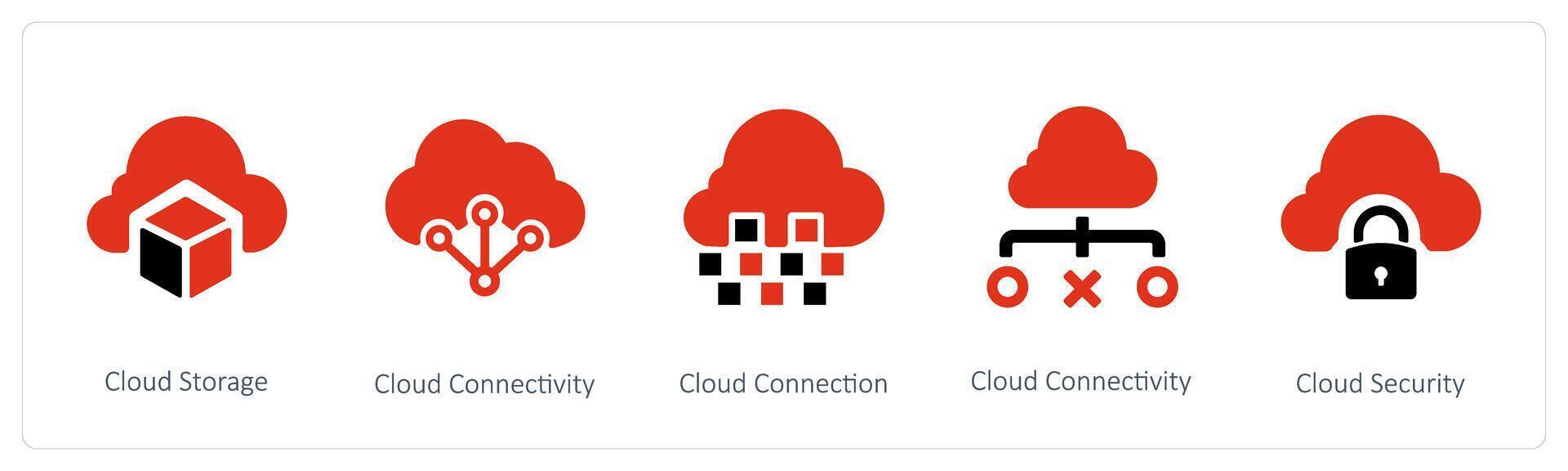 Cloud Storage and cloud connectivity vector