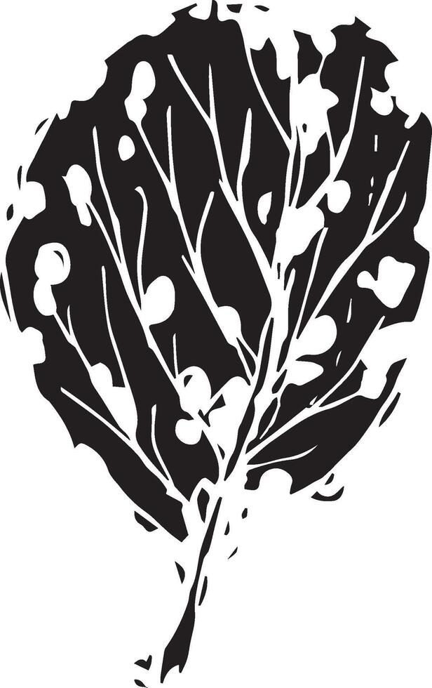 Hand drawn black leaves. Vintage leaf, great design for any purposes. vector