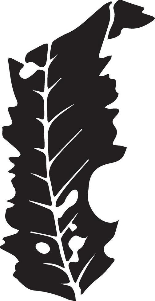 Rowan in hand drawn style on black background. Vintage line art closeup. vector