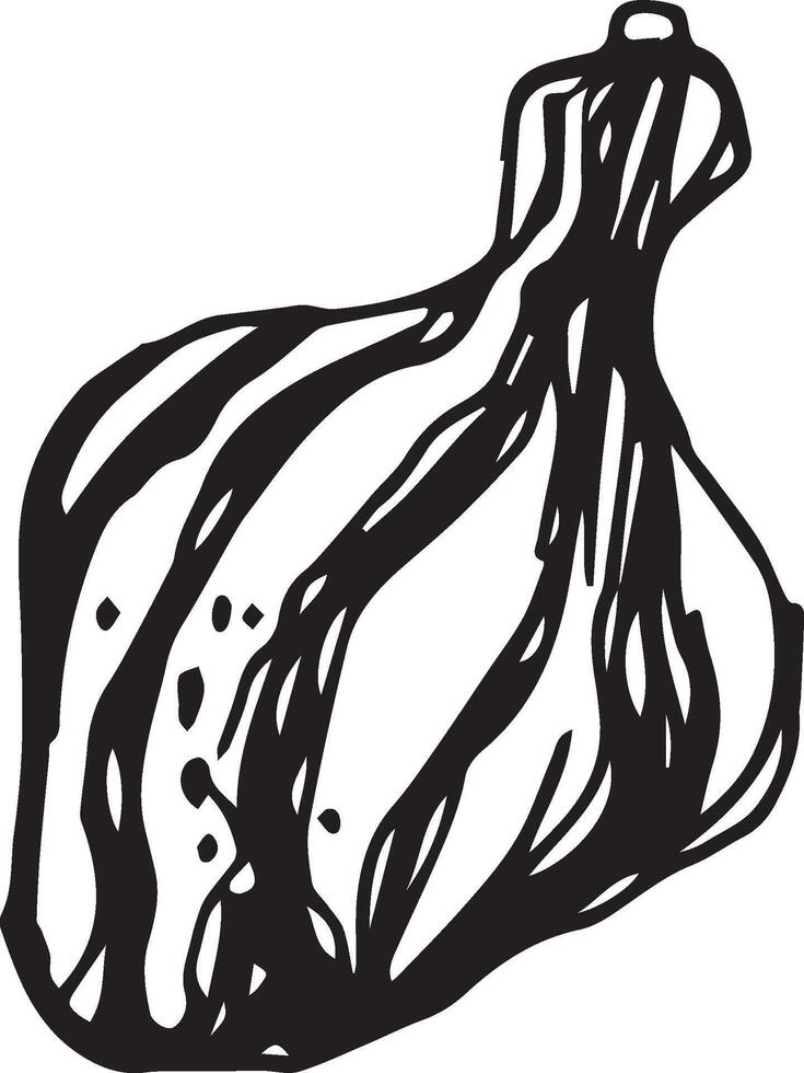 Hand drawn pumpkin for decorative design. Vintage pumpkin. vector
