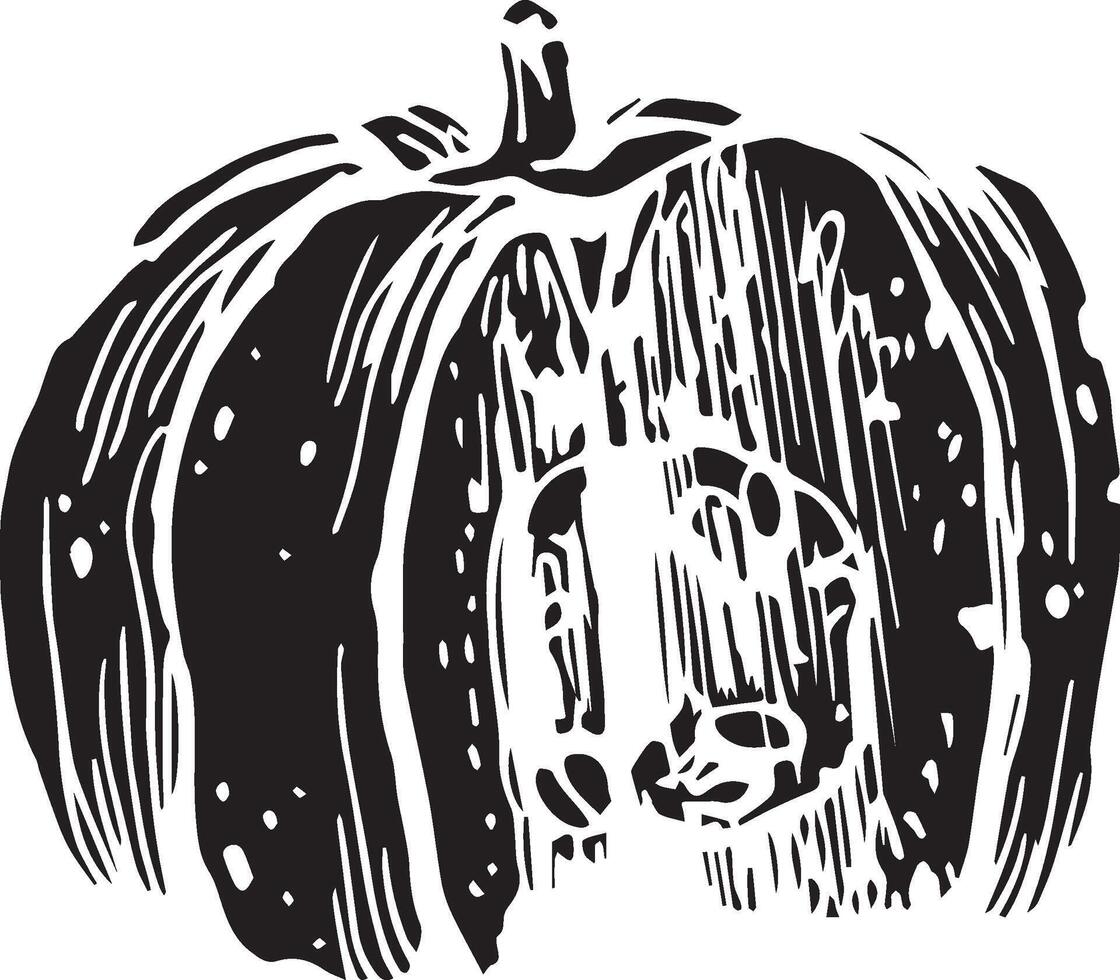 Hand drawn pumpkin for decorative design. Vintage pumpkin. vector