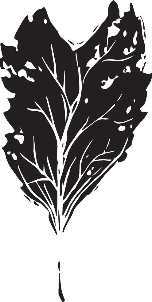 Hand drawn black leaves. Vintage leaf, great design for any purposes. vector