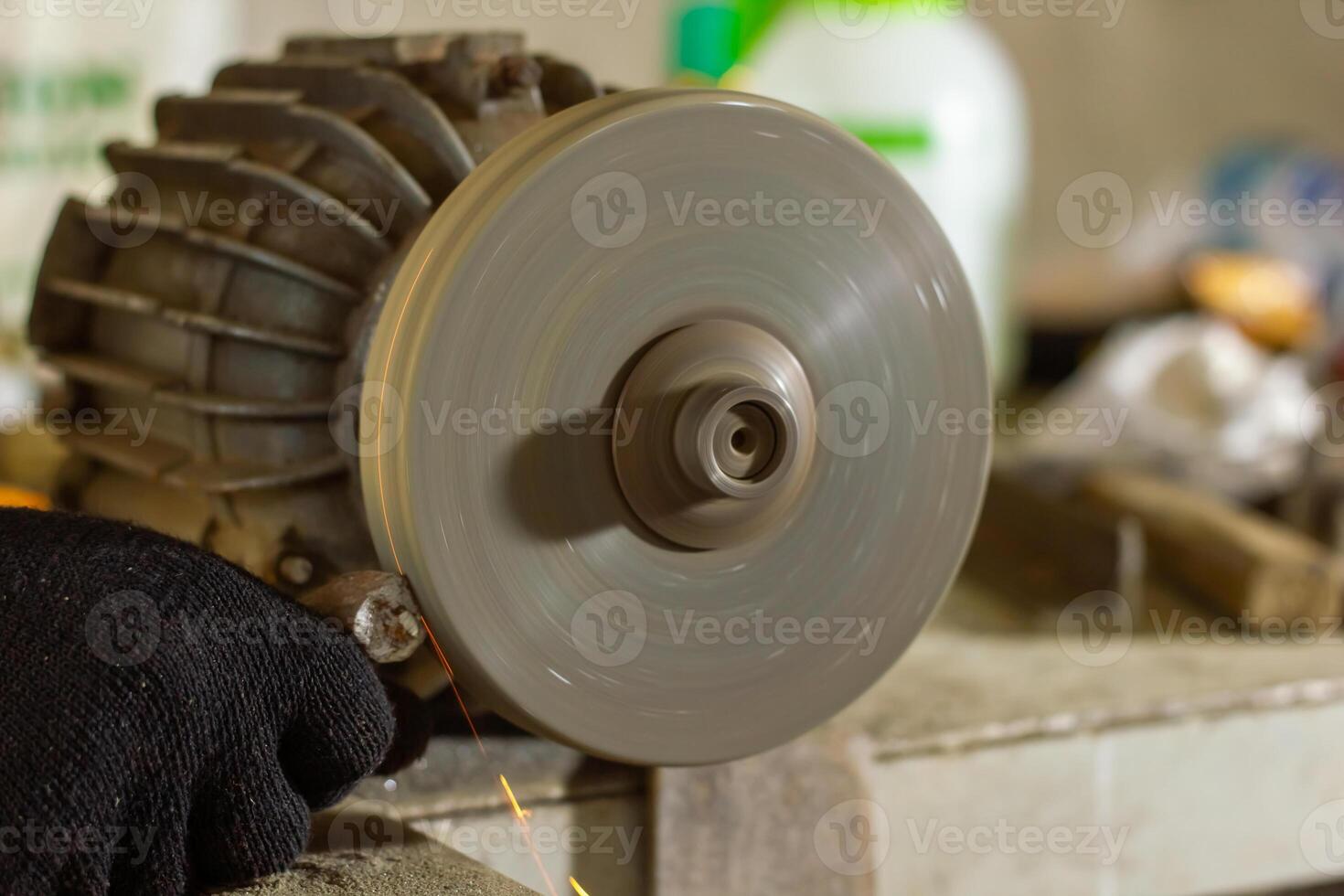 old rusty industrial machine in a factory, close up of an industrial machine photo