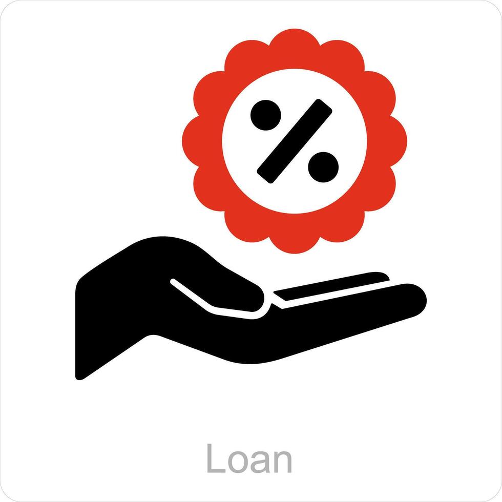 loan and charity icon concept vector