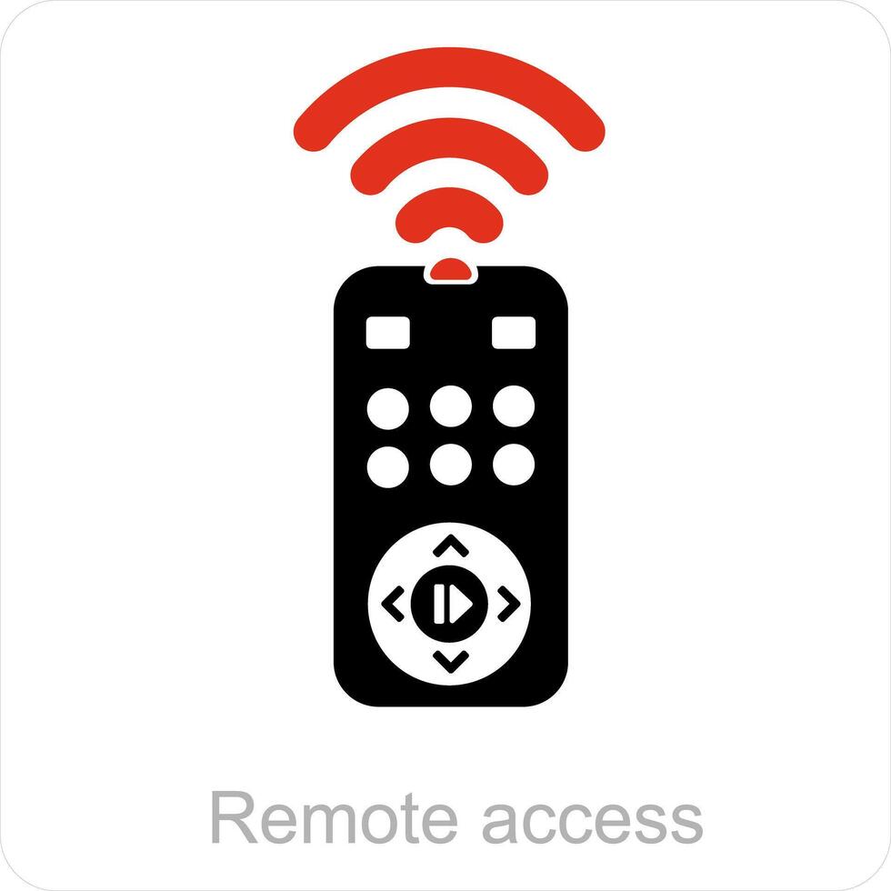 Remote access and signals icon concept vector