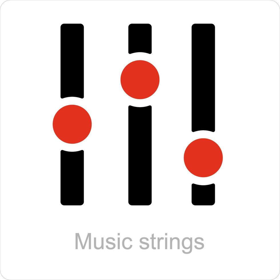 Music strings and notes icon concept vector