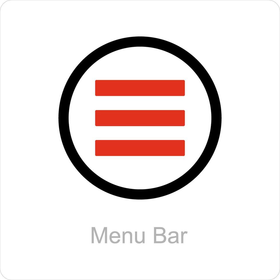 Menu Bar and menu icon concept vector