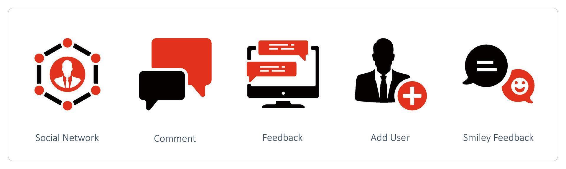 Social Network, comment and feedback vector