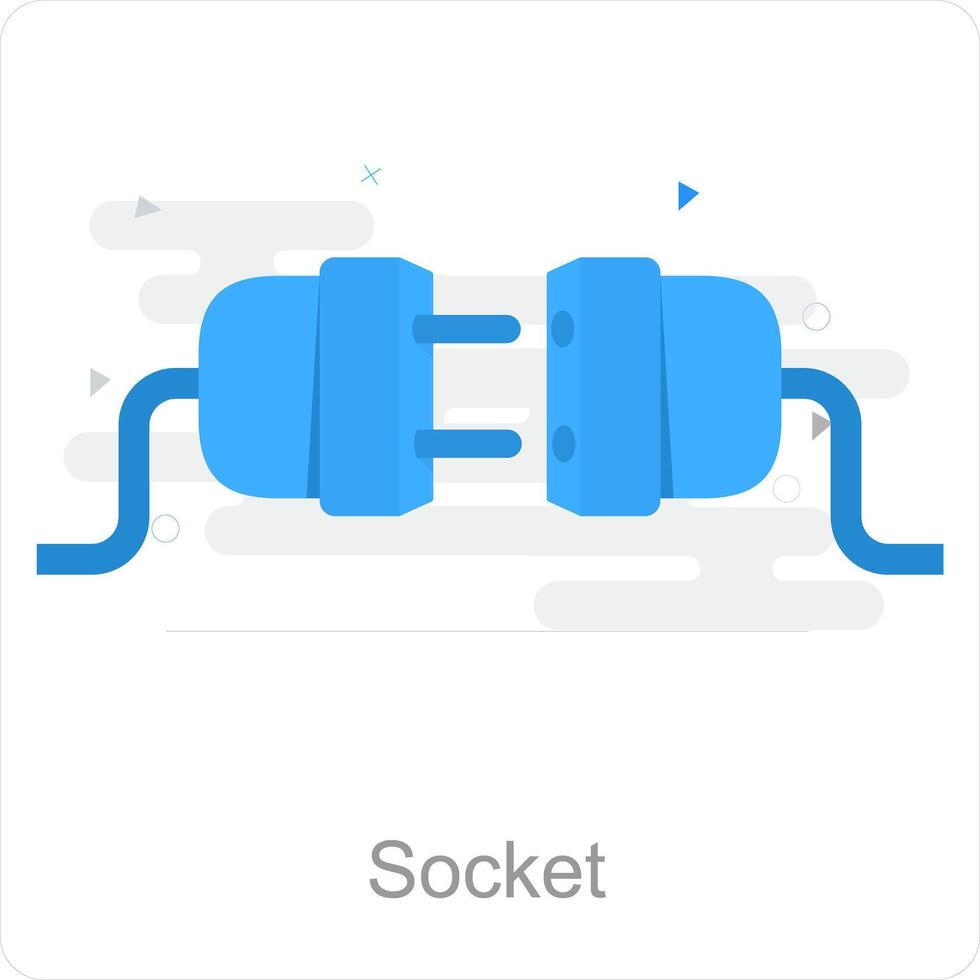 Socket and plug icon concept vector