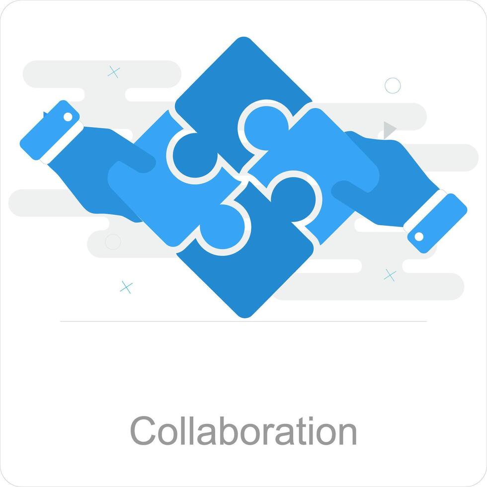 Collaboration and meeting icon concept vector