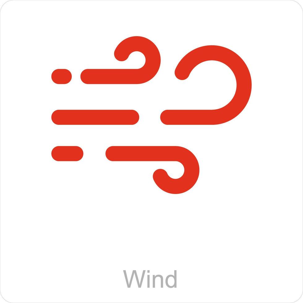 Wind and breeze icon concept vector