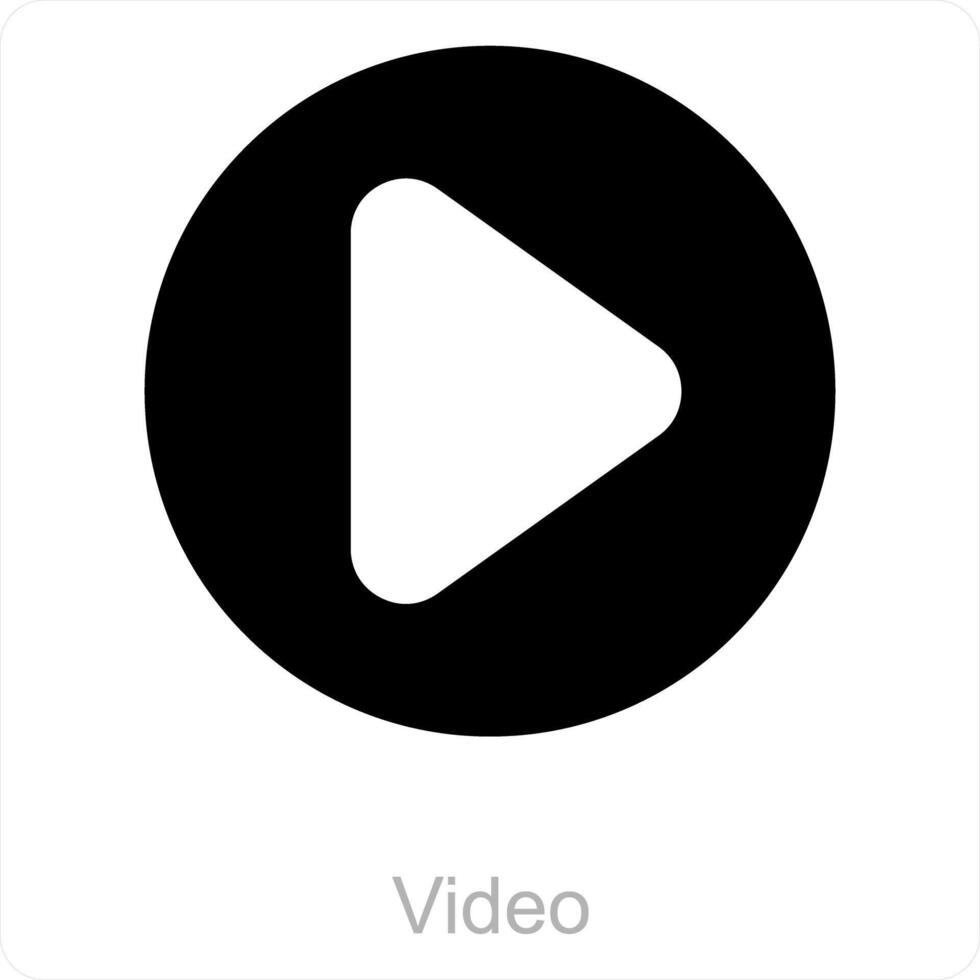 vídeo y sonido icono concepto vector