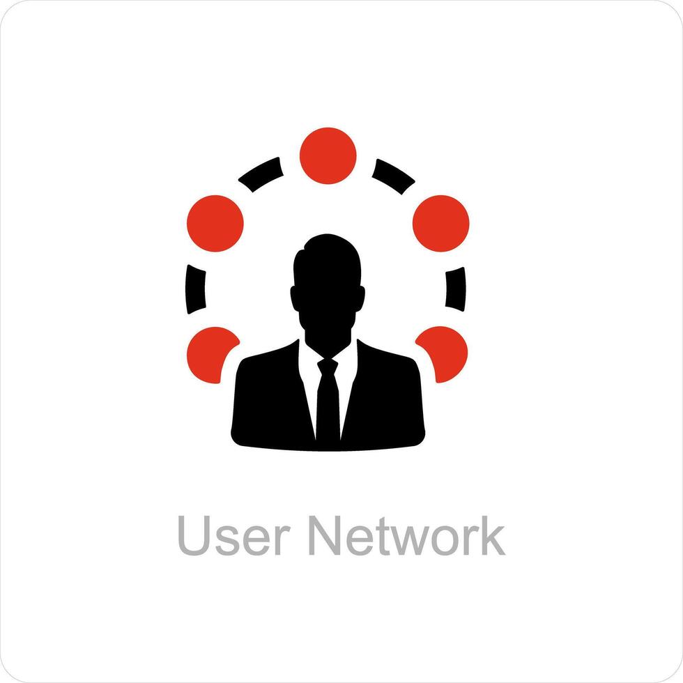 user network and connection icon concept vector