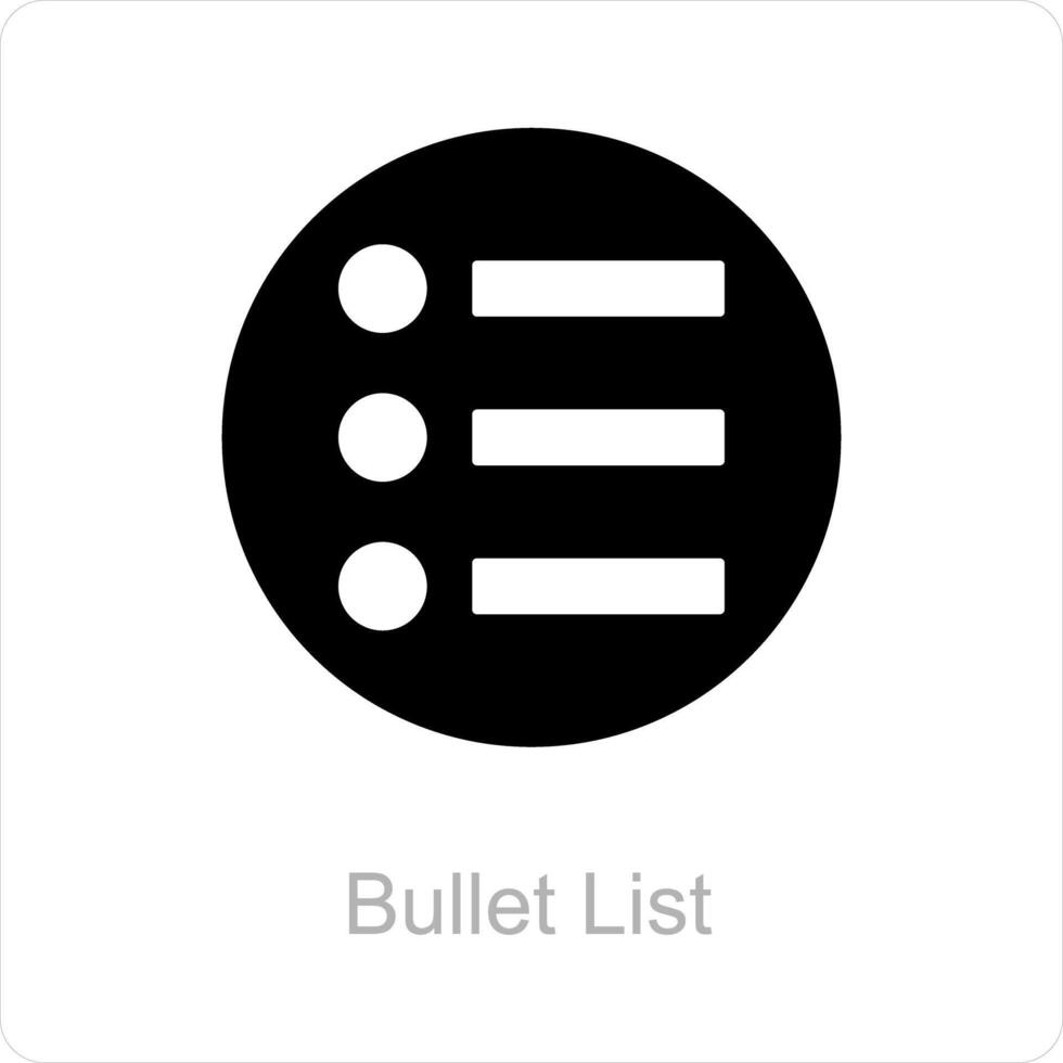 Bullet list and list icon concept vector