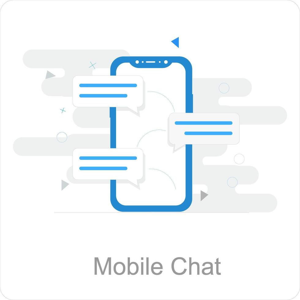 Mobile Chat and chat icon concept vector