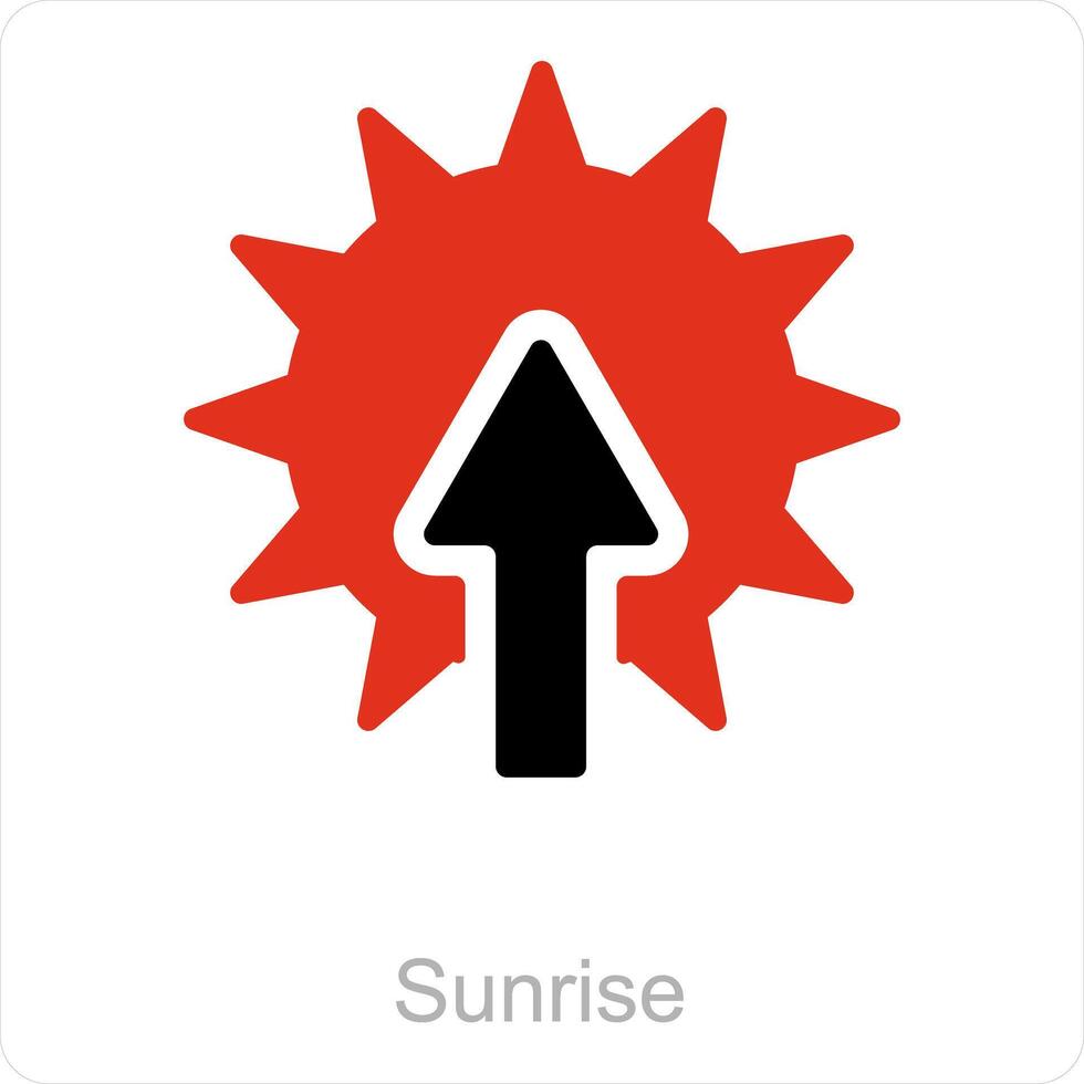 Sun Rise and weather icon concept vector