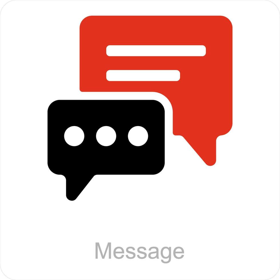 message and chat icon concept vector