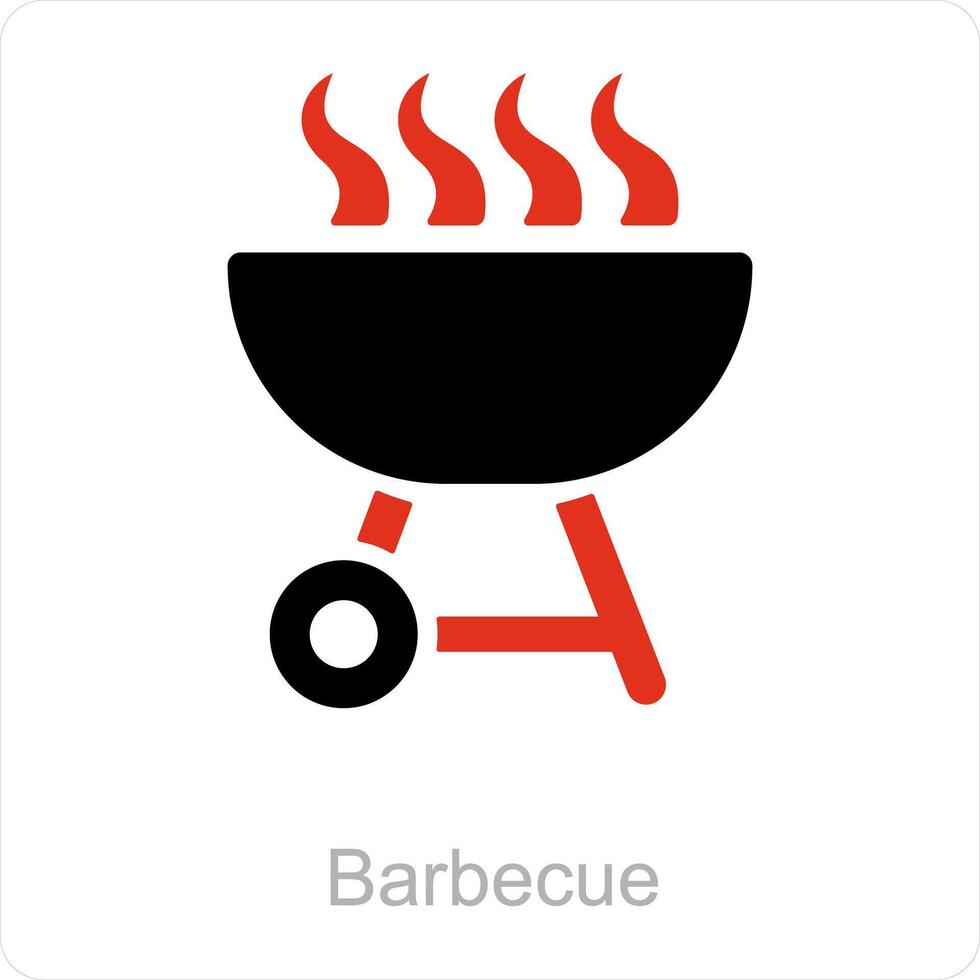 Barbeque and bbq icon concept vector