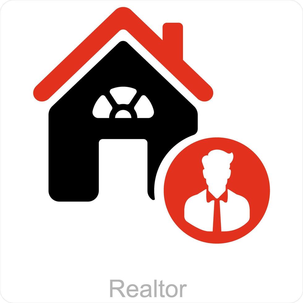 Realtor and agent icon concept vector