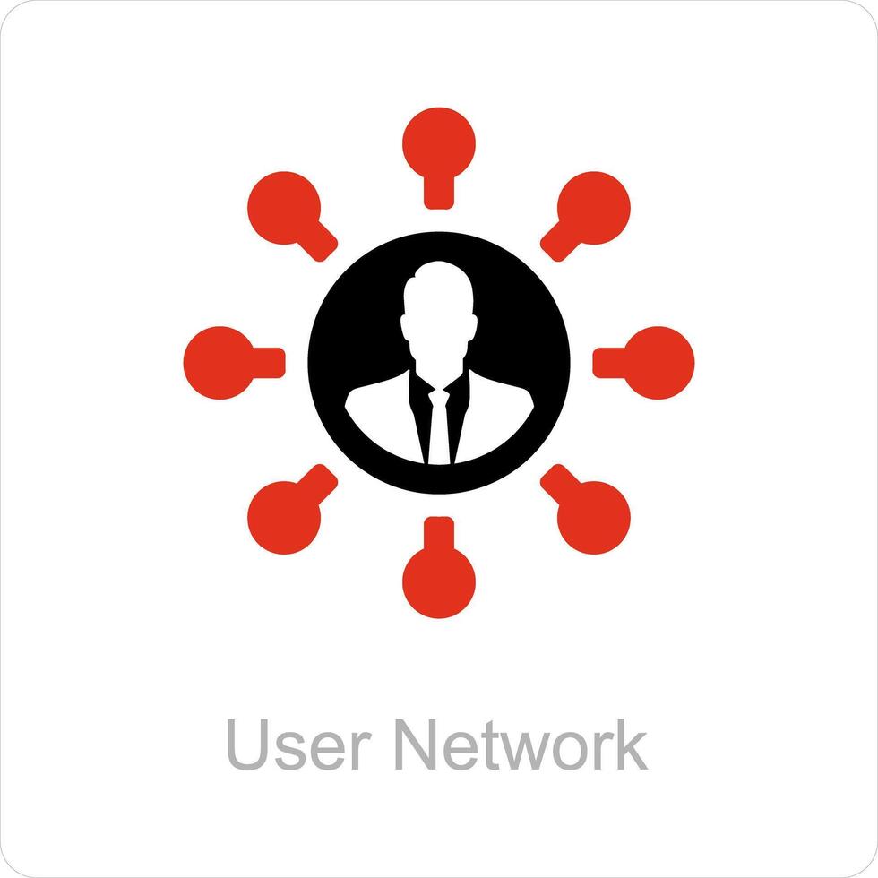 User Network and social icon concept vector