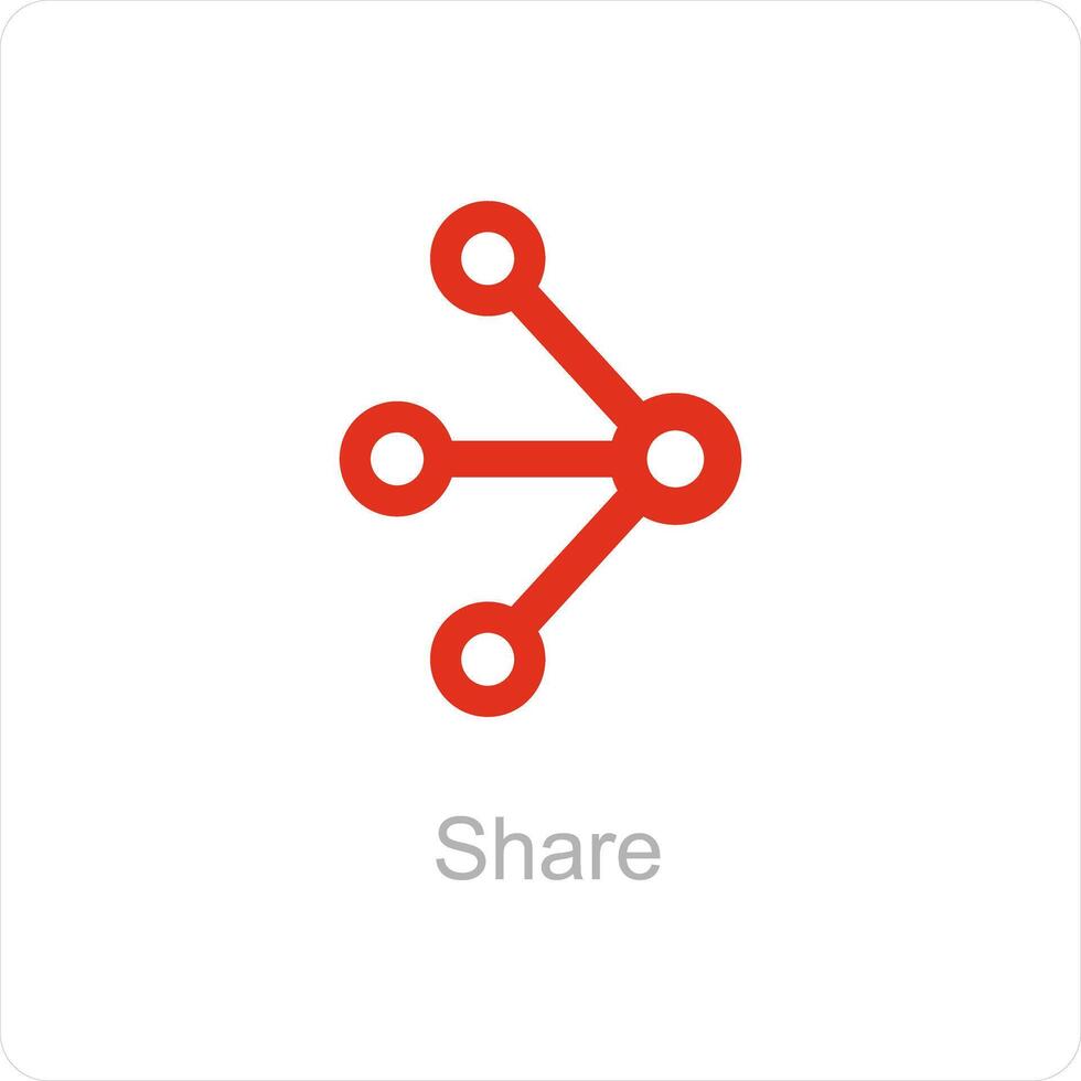 compartir y conexión icono concepto vector