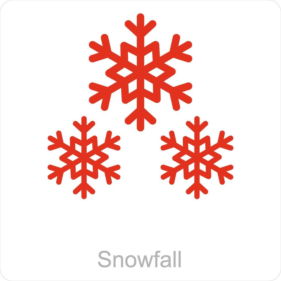 Snowfall and weather icon concept vector