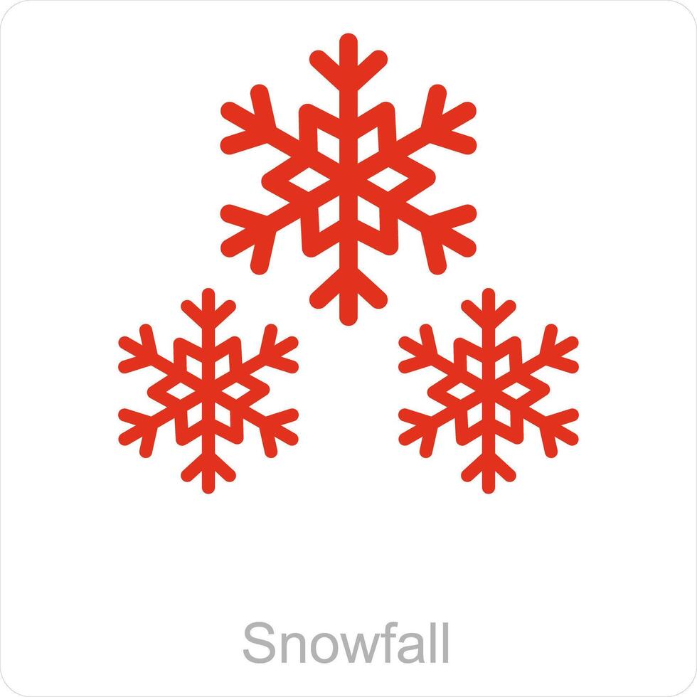 Snowfall and weather icon concept vector