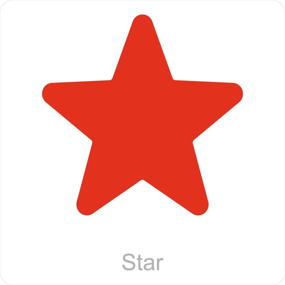 star and like icon concept vector
