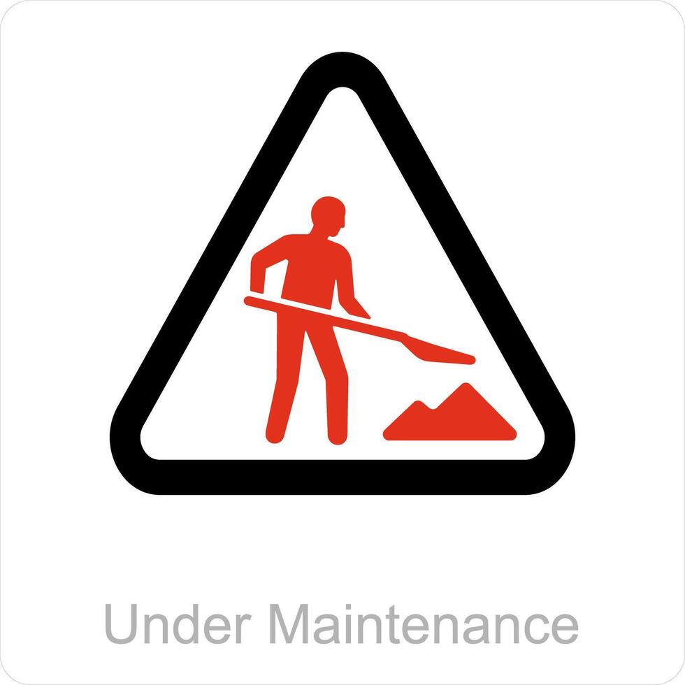 Under Maintenance and construction icon concept vector