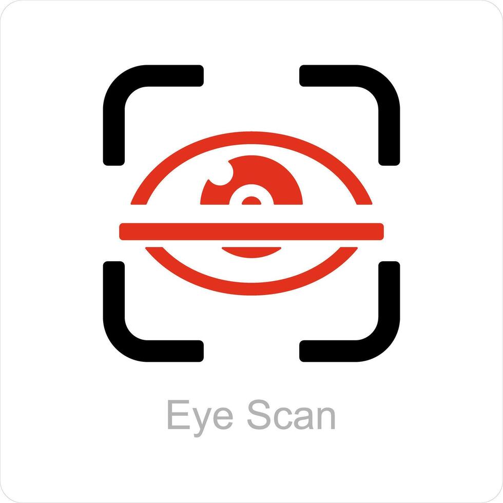 biometric Scan and fingerprint icon concept vector