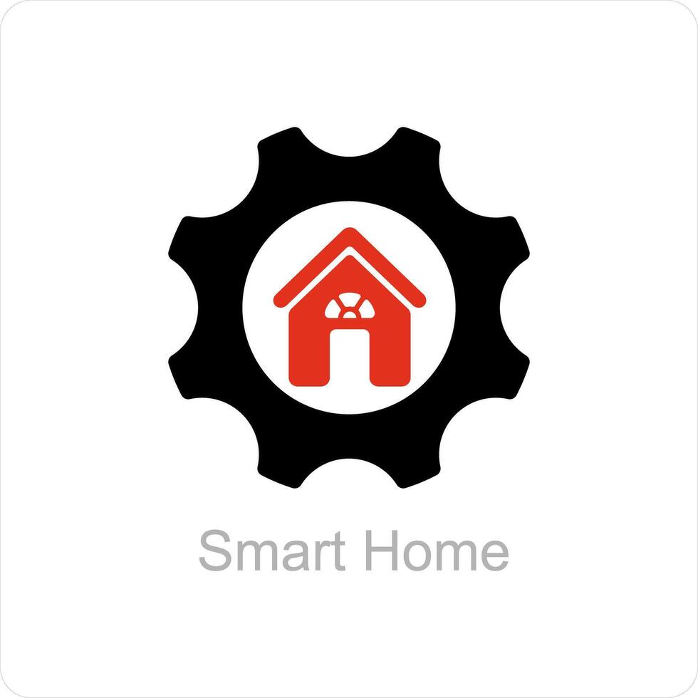 smart home and control icon concept vector