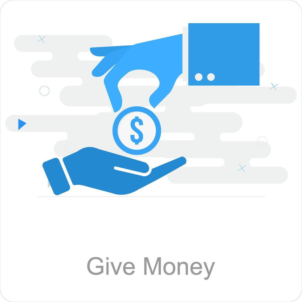 Give Money and money icon concept vector