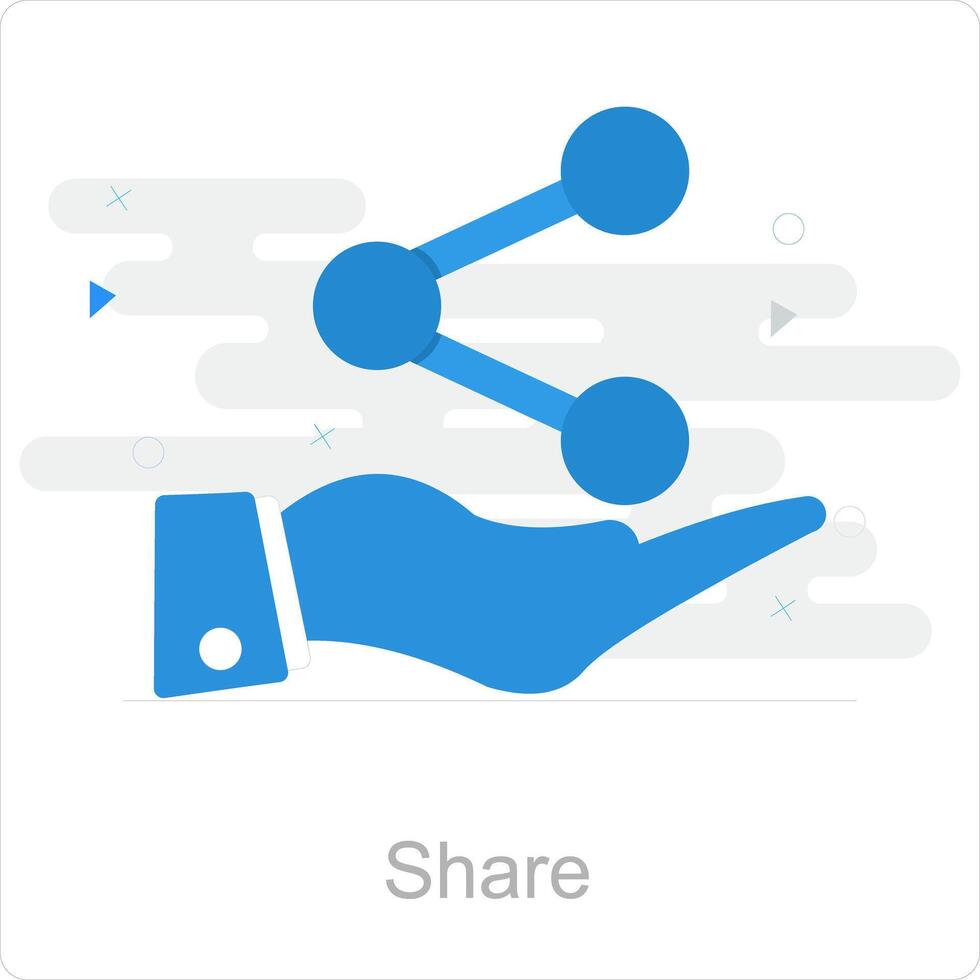 Share and connect icon concept vector