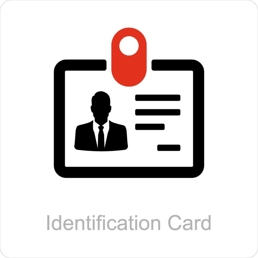 Identification Card and id icon concept vector