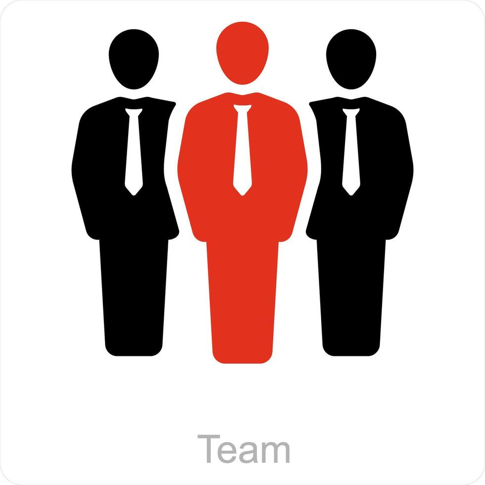 equipo y grupo icono concepto vector