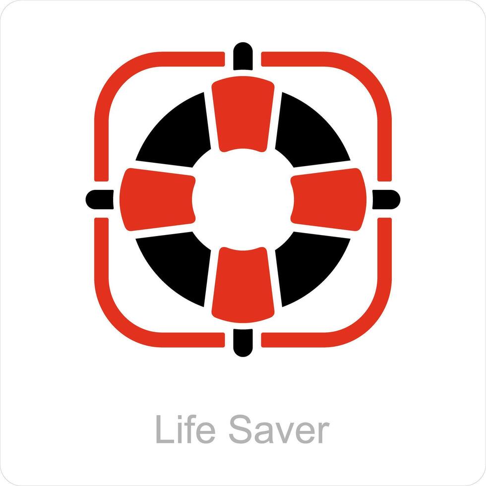 life saver and help icon concept vector