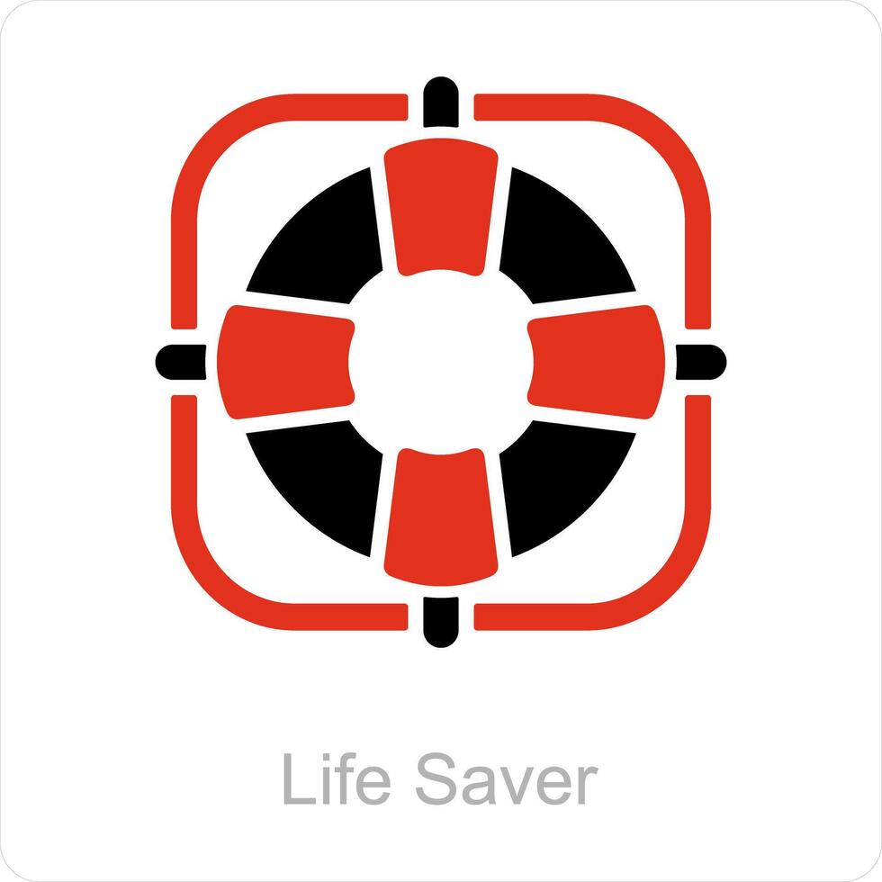 life saver and help icon concept vector