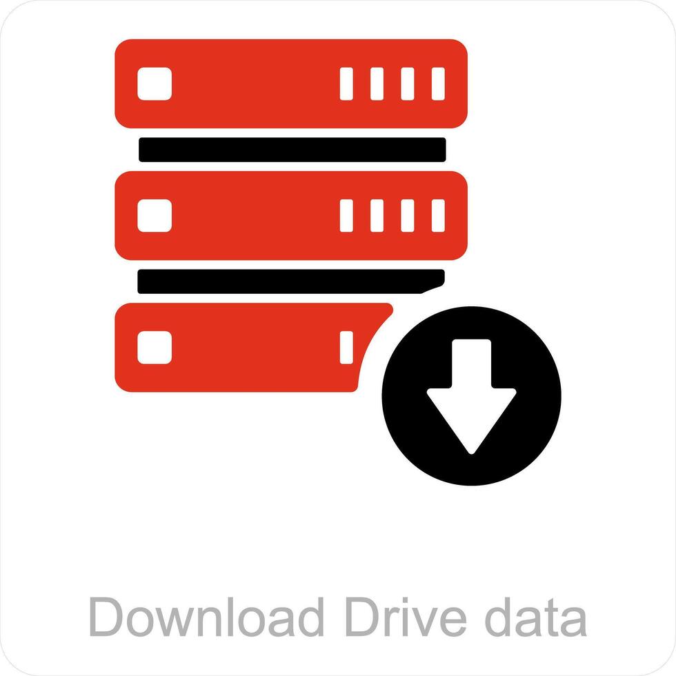 download drive data and arrow icon concept vector