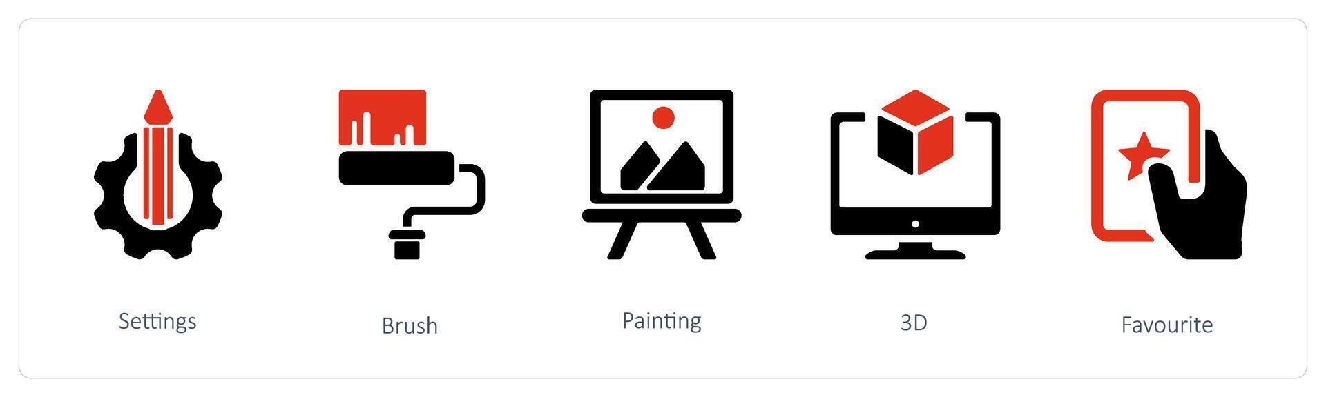 Settings, creative and creativity vector
