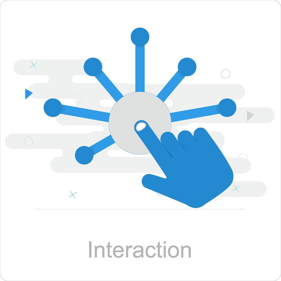 Interaction and communication icon concept vector