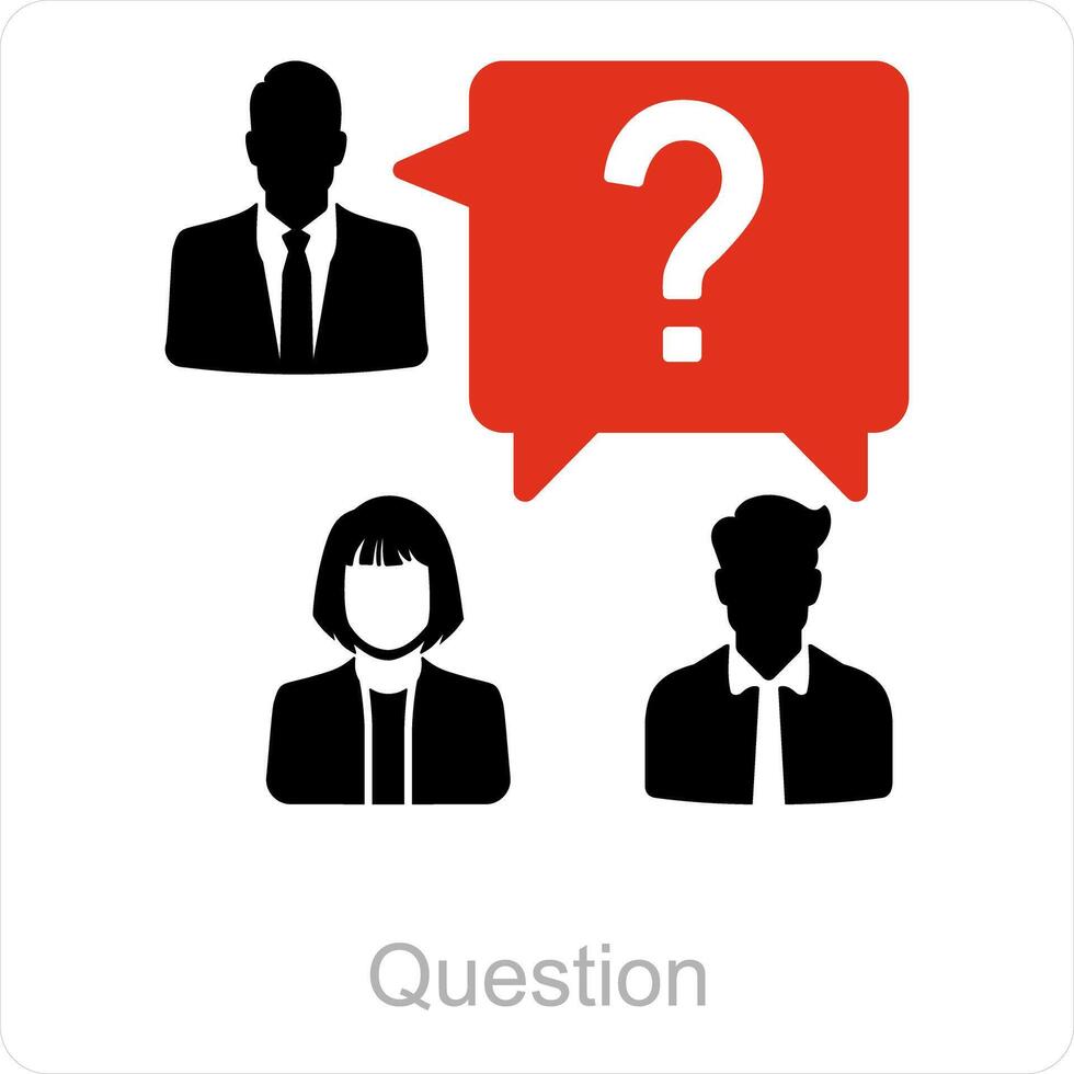 Questions and faq icon concept vector