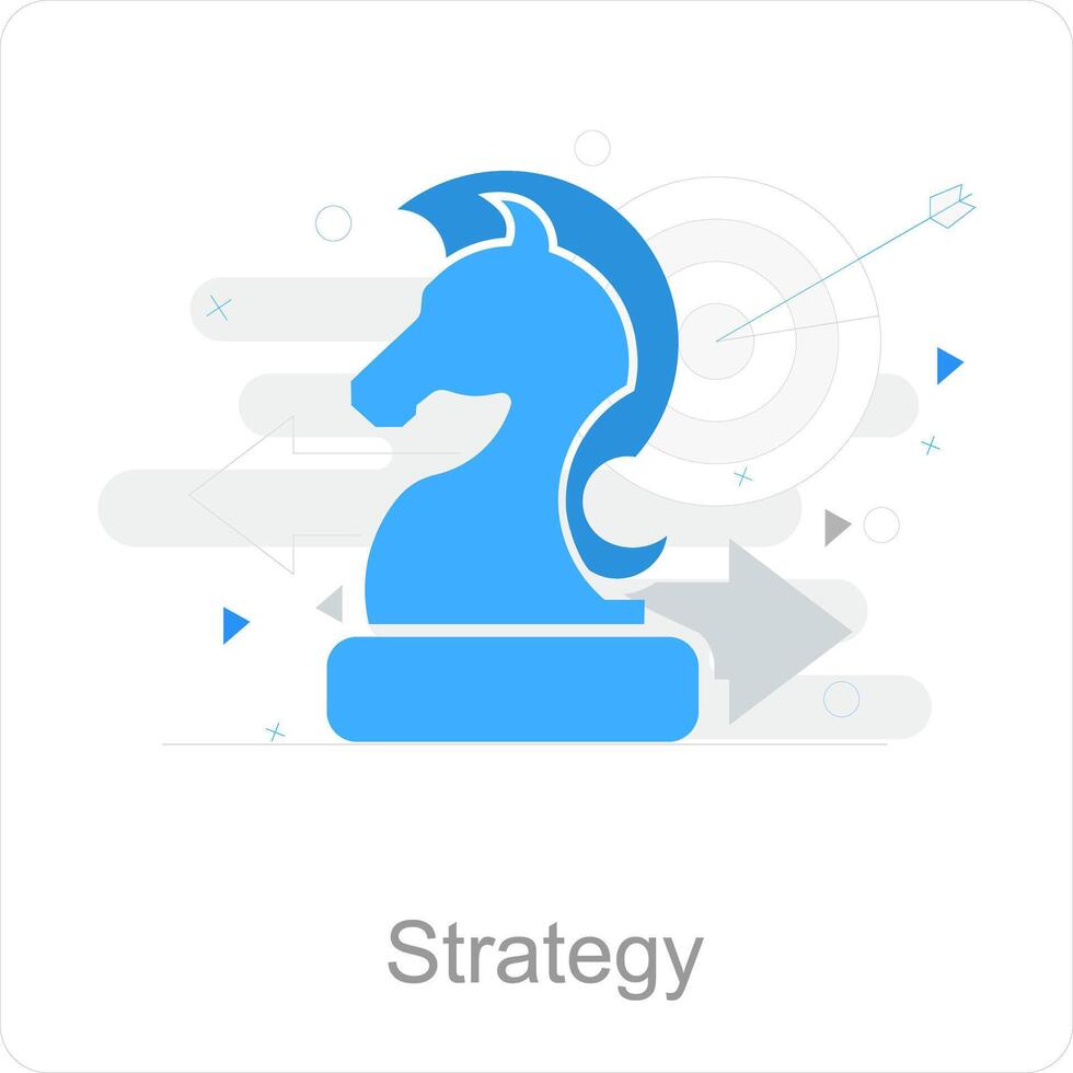 Strategy and plan icon concept vector