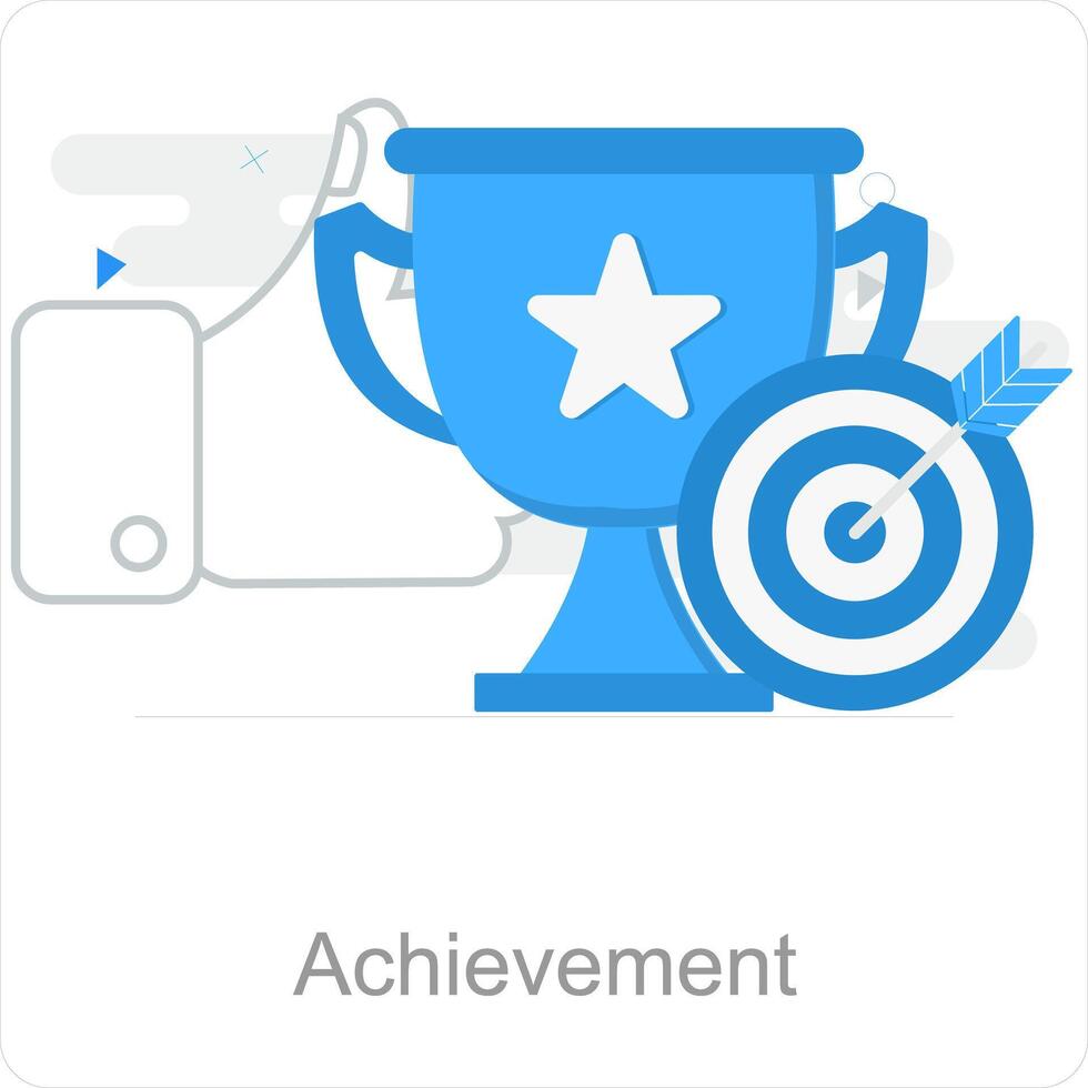 Achievement and award icon concept vector